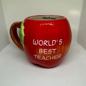 World's Best Teacher Apple Shaped Large Mug